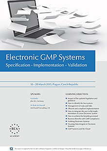 Electronic GMP Systems Specification - Implementation - Validation